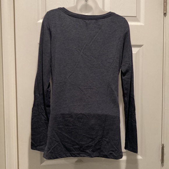 Vail Colorado LS tee, heathered blue, boatneck, Sz L - Picture 3 of 3